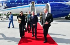 Президент Ильхам Алиев и Первая леди Мехрибан Алиева прибыли с визитом в Литву (ФОТО)