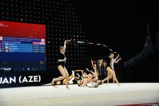 ЧЕ в Баку: "золото" в упражнениях с тремя лентами и двумя мячами выиграла команда Азербайджана (ФОТО)