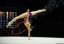 В Баку стартовал заключительный день соревнований 39-го чемпионата Европы по художественной гимнастике – пять финалов азербайджанских граций (ФОТО)