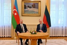 Состоялась встреча Президента Ильхама Алиева и Президента Гитанаса Науседы в Вильнюсе в узком составе (ФОТО/ВИДЕО)
