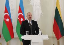 Президент Ильхам Алиев и Президент Гитанас Науседа выступили с заявлениями для прессы (ФОТО/ВИДЕО)