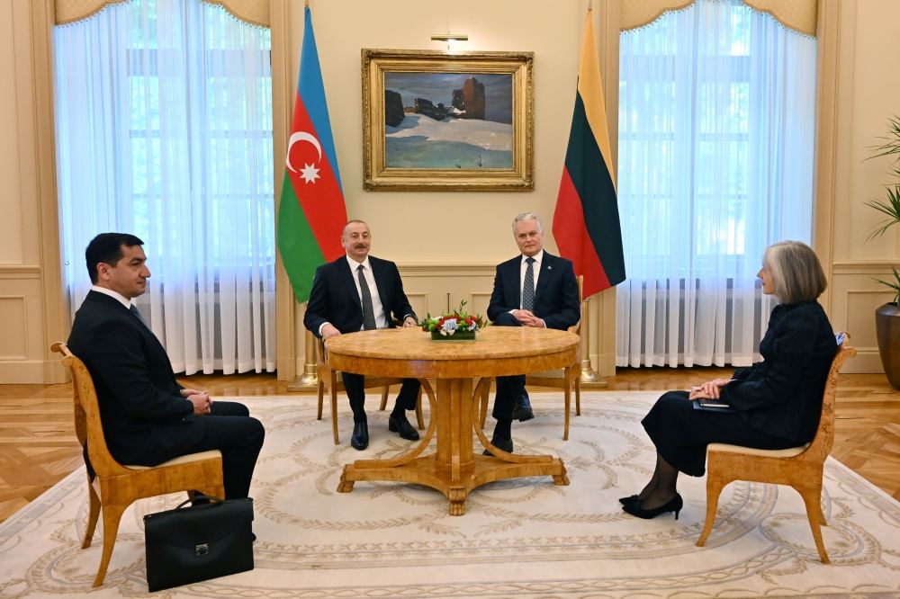 Состоялась встреча Президента Ильхама Алиева и Президента Гитанаса Науседы в Вильнюсе в узком составе (ФОТО/ВИДЕО)