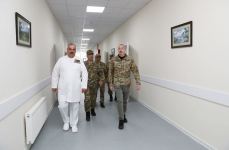 Президент Ильхам Алиев принял участие в открытии военного госпиталя в Кяльбаджаре (ФОТО/ВИДЕО)