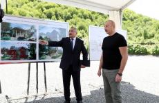 Президент Ильхам Алиев принял участие в церемонии закладки фундамента села Яншаг в Кяльбаджаре (ФОТО/ВИДЕО)