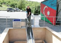 Президент Ильхам Алиев принял участие в церемонии закладки фундамента села Яншаг в Кяльбаджаре (ФОТО/ВИДЕО)