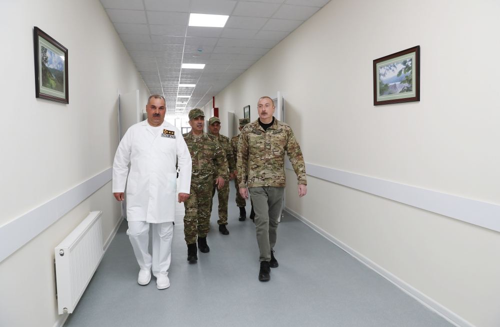 Президент Ильхам Алиев принял участие в открытии военного госпиталя в Кяльбаджаре (ФОТО/ВИДЕО)