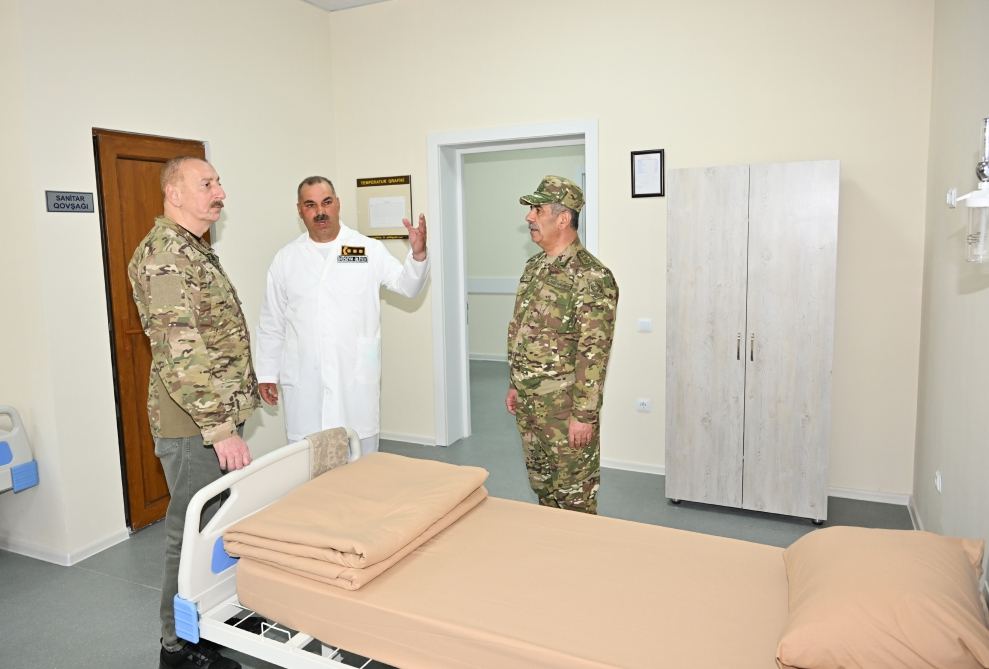 Президент Ильхам Алиев принял участие в открытии военного госпиталя в Кяльбаджаре (ФОТО/ВИДЕО)
