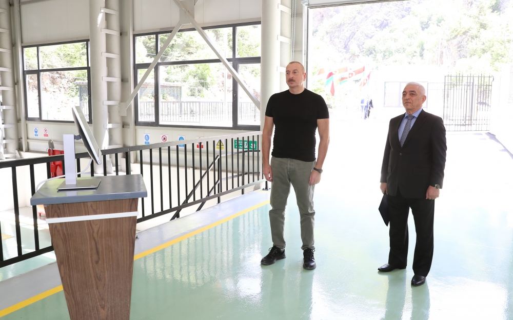 Президент Ильхам Алиев принял участие в церемонии открытия ГЭС “Гамышлы” в Кяльбаджаре (ФОТО/ВИДЕО)