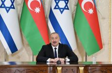Президенты Азербайджана и Израиля выступили с заявлениями для прессы (ФОТО)