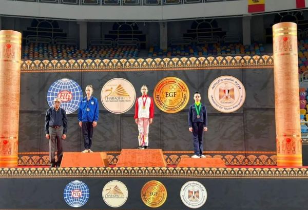 Azerbaijani gymnasts win medals at international tournament in Egypt (PHOTO)