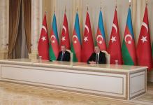 Президент Ильхам Алиев и Президент Реджеп Тайип Эрдоган выступили с заявлениями для прессы (ФОТО/ВИДЕО)