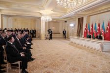 Президент Ильхам Алиев и Президент Реджеп Тайип Эрдоган выступили с заявлениями для прессы (ФОТО/ВИДЕО)