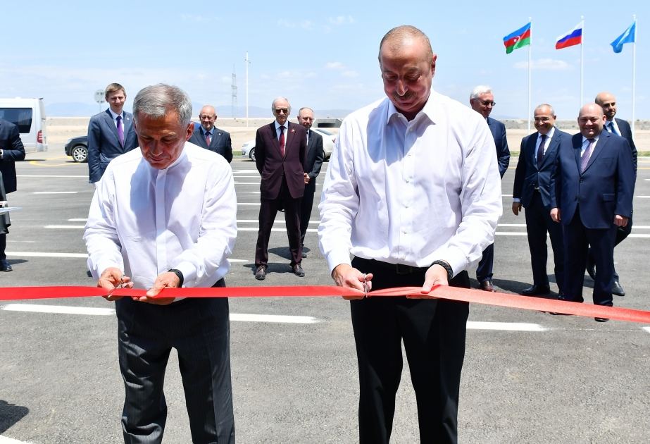 Президент Ильхам Алиев и Раис Республики Татарстан Рустам Минниханов приняли участие в открытии ООО «Авто Лизинг Азербайджан» в Промышленном парке «Экономическая зона Аразская долина» (ФОТО/ВИДЕО)