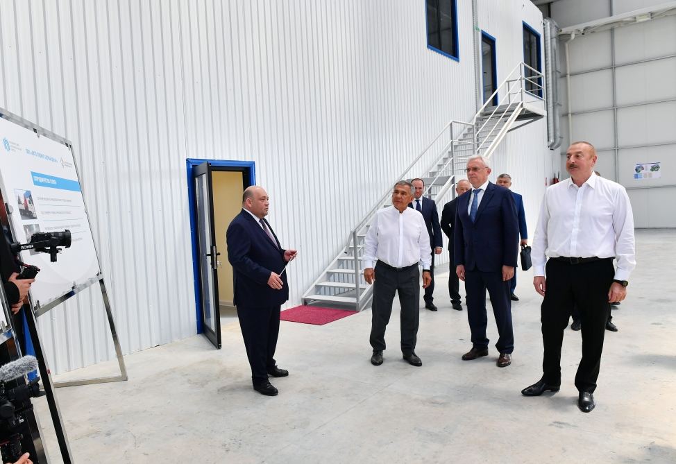 Президент Ильхам Алиев и Раис Республики Татарстан Рустам Минниханов приняли участие в открытии ООО «Авто Лизинг Азербайджан» в Промышленном парке «Экономическая зона Аразская долина» (ФОТО/ВИДЕО)
