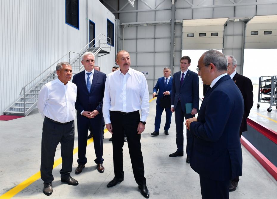 Президент Ильхам Алиев и Раис Республики Татарстан Рустам Минниханов приняли участие в открытии ООО «Авто Лизинг Азербайджан» в Промышленном парке «Экономическая зона Аразская долина» (ФОТО/ВИДЕО)