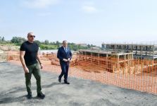 President Ilham Aliyev views construction works progress carried out in Shusha city hospital (PHOTO/VIDEO)