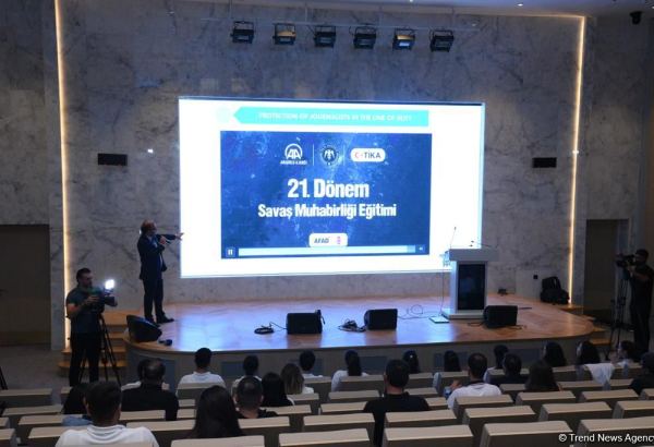 Агентство Anadolu провело тренинг для тележурналистов на тему "Военная журналистика" (ФОТО)
