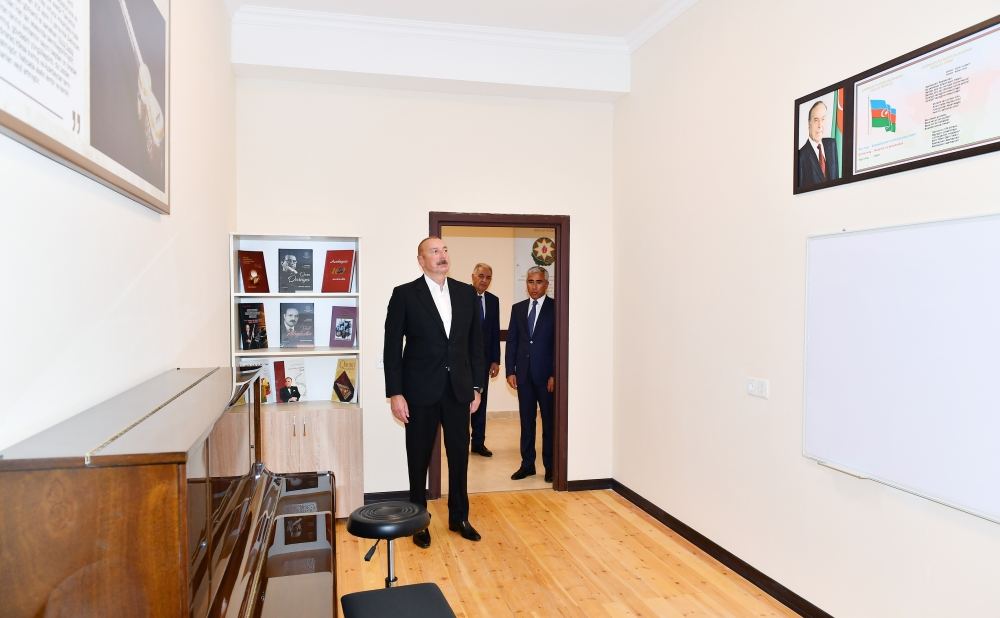 President Ilham Aliyev attends inauguration of new building of Serkar village children's music school in Samukh (PHOTO/VIDEO)
