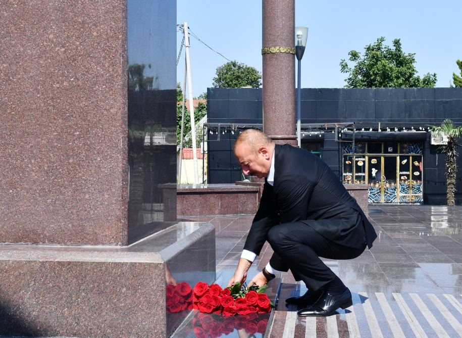 President Ilham Aliyev visits Shamkir district (PHOTO/VIDEO)