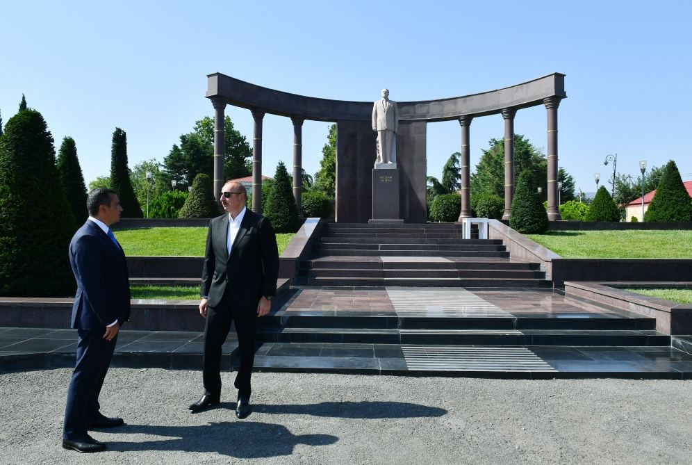 President Ilham Aliyev visits Shamkir district (PHOTO/VIDEO)