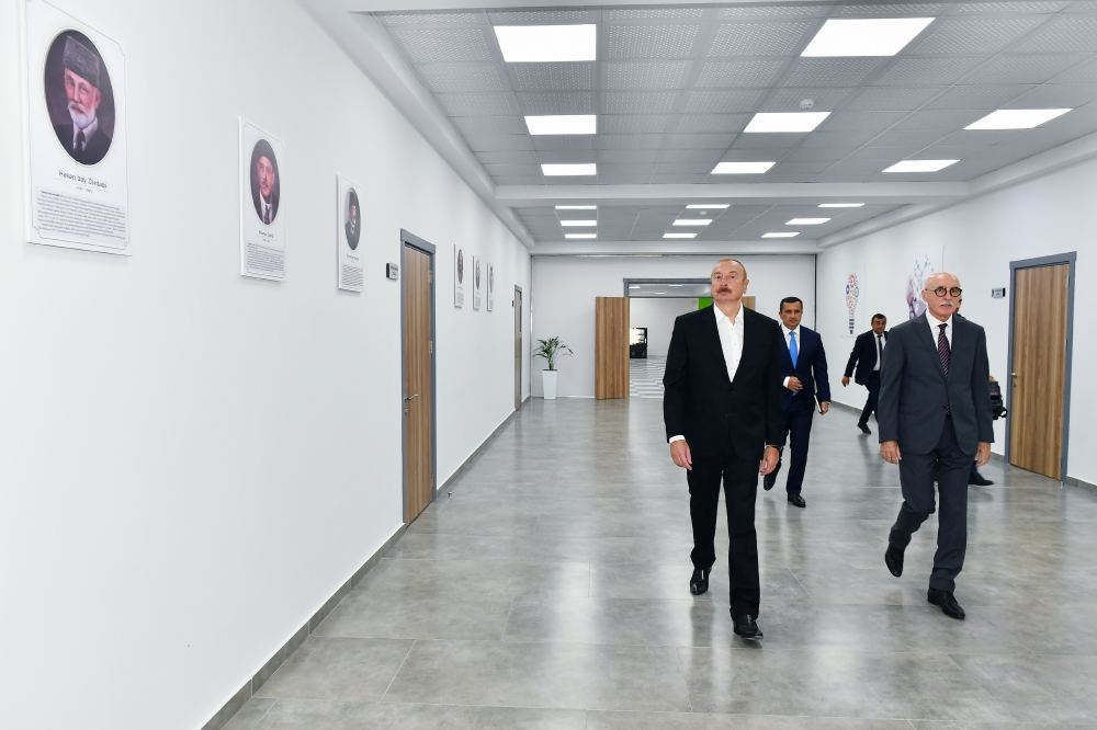 President Ilham Aliyev inaugurates new building of secondary lyceum school with humanities and natural orientation named after Muhammad Fuzuli in Shamkir (PHOTO/VIDEO)