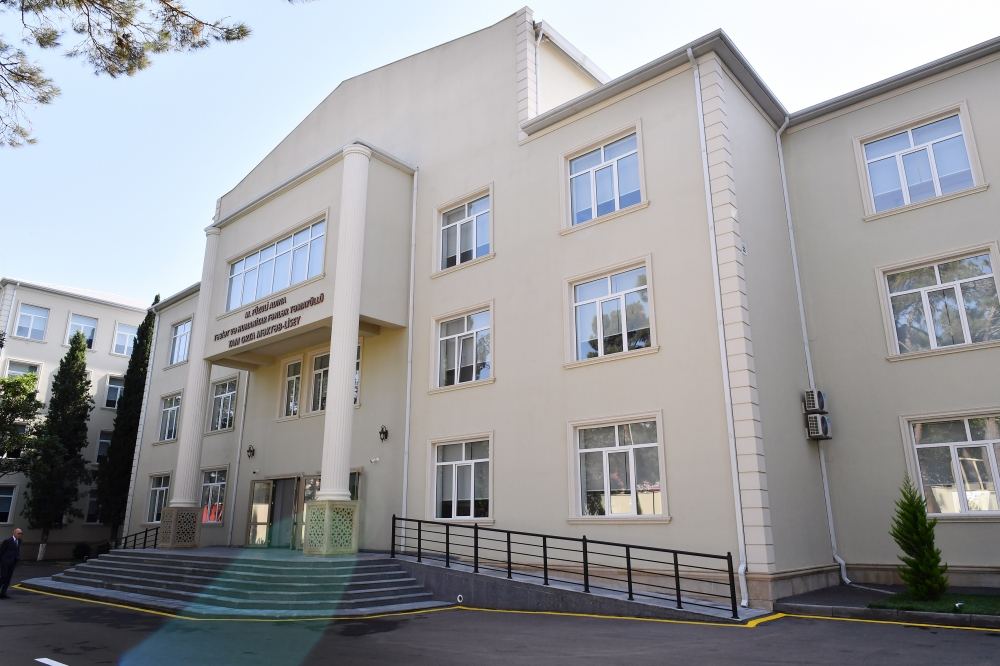 President Ilham Aliyev inaugurates new building of secondary lyceum school with humanities and natural orientation named after Muhammad Fuzuli in Shamkir (PHOTO/VIDEO)