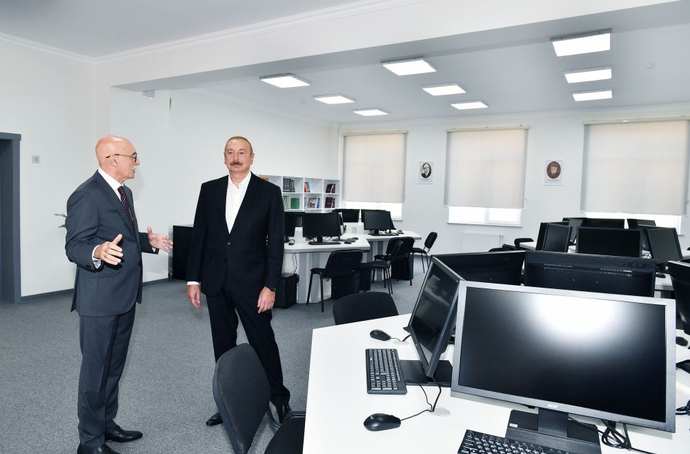 President Ilham Aliyev inaugurates new building of secondary lyceum school with humanities and natural orientation named after Muhammad Fuzuli in Shamkir (PHOTO/VIDEO)