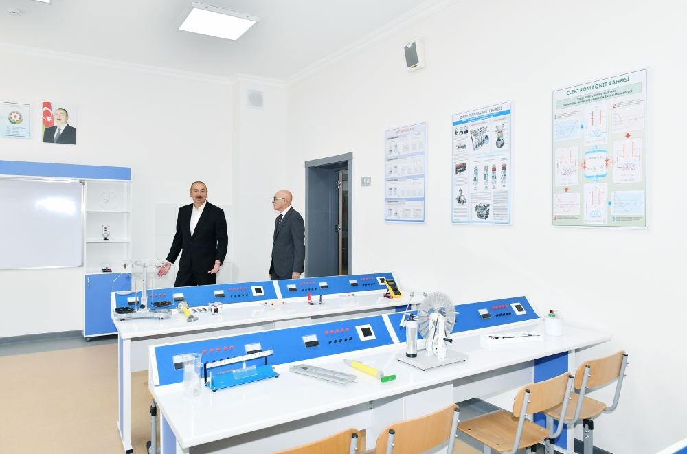 President Ilham Aliyev inaugurates new building of secondary lyceum school with humanities and natural orientation named after Muhammad Fuzuli in Shamkir (PHOTO/VIDEO)