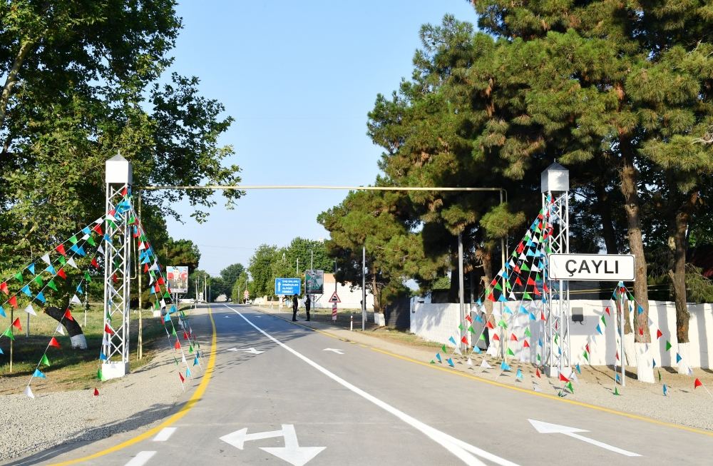 President Ilham Aliyev attends opening of Garapapag-Chayli highway (PHOTO)