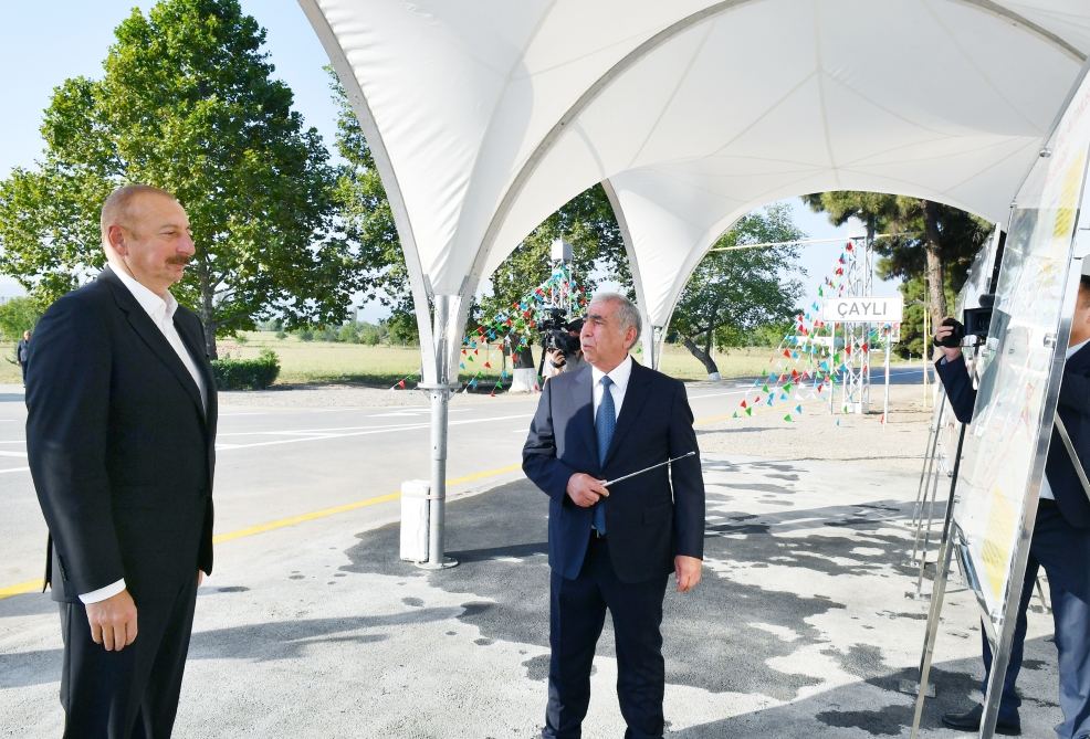President Ilham Aliyev attends opening of Garapapag-Chayli highway (PHOTO)