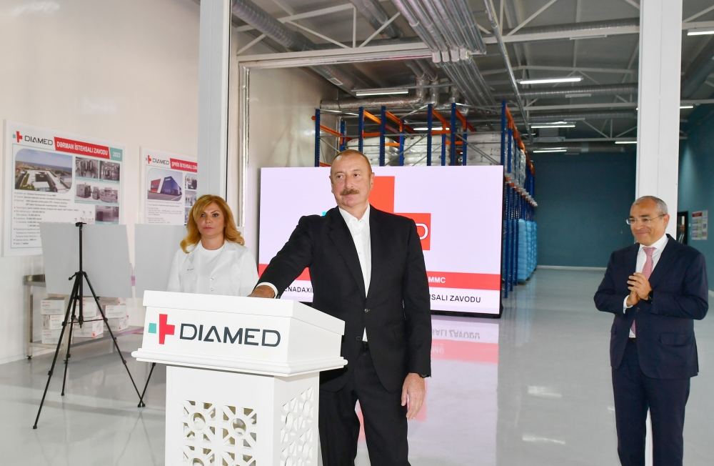 President Ilham Aliyev participates in opening of “Diamed” medicines manufacturing plant in Baku (PHOTO/VIDEO)