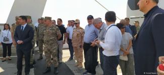 Members of diplomatic corps get acquainted with bridge construction over Khachin River in Azerbaijan's Aghdam (PHOTO)