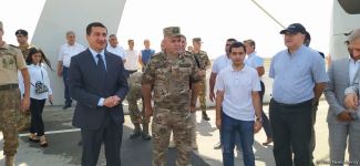 Members of diplomatic corps get acquainted with bridge construction over Khachin River in Azerbaijan's Aghdam (PHOTO)