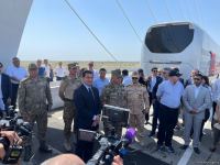 Members of diplomatic corps get acquainted with bridge construction over Khachin River in Azerbaijan's Aghdam (PHOTO)