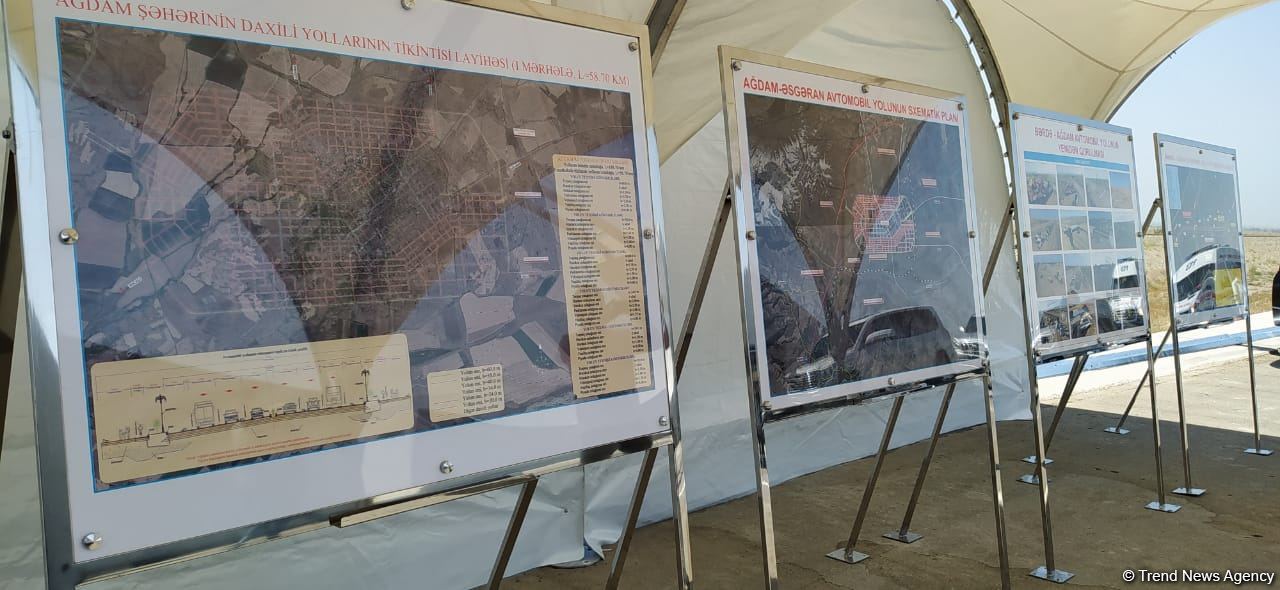 Members of diplomatic corps get acquainted with bridge construction over Khachin River in Azerbaijan's Aghdam (PHOTO)