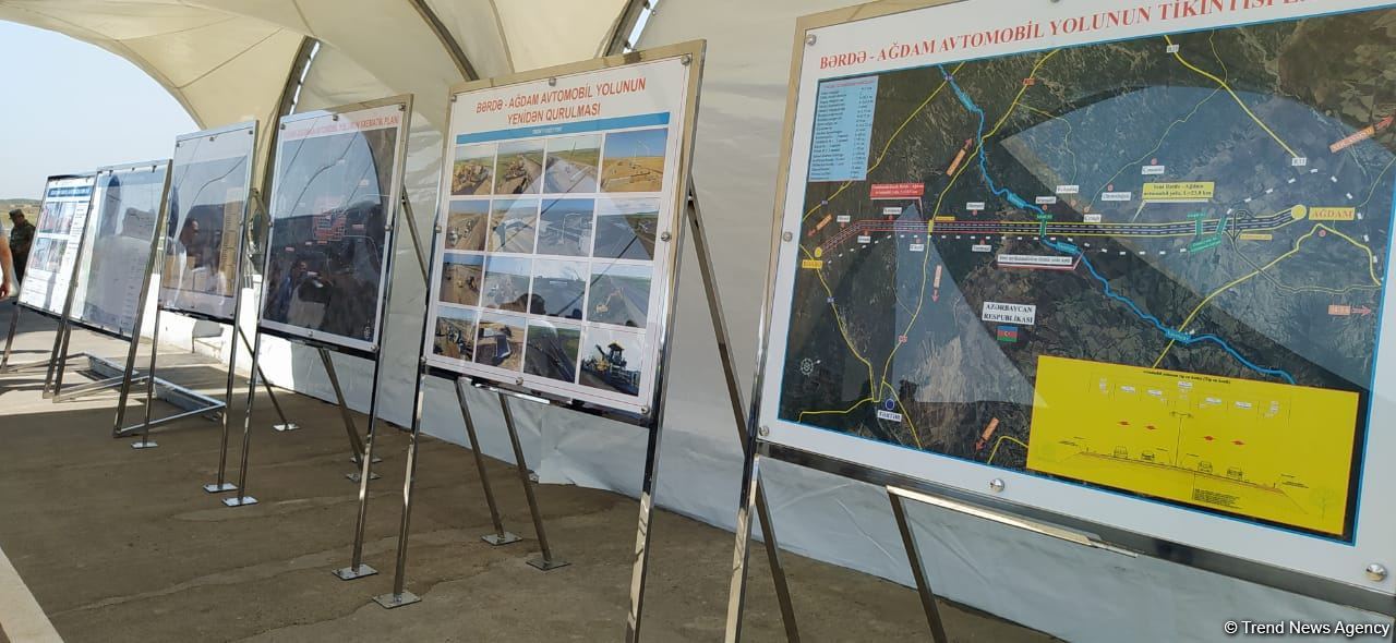 Members of diplomatic corps get acquainted with bridge construction over Khachin River in Azerbaijan's Aghdam (PHOTO)