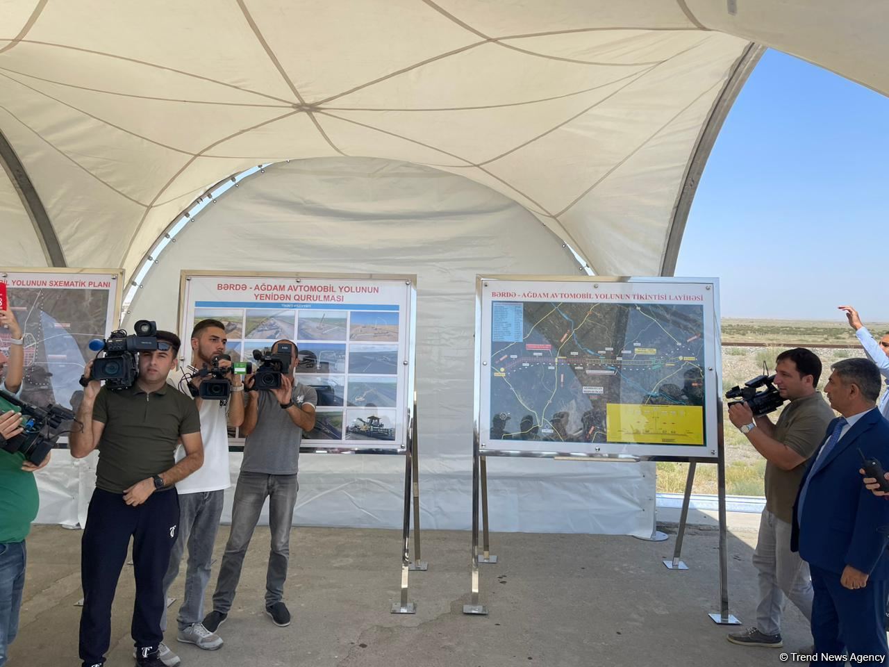 Members of diplomatic corps get acquainted with bridge construction over Khachin River in Azerbaijan's Aghdam (PHOTO)