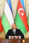 Президент Ильхам Алиев и Президент Шавкат Мирзиёев выступили с заявлениями для прессы (ФОТО)