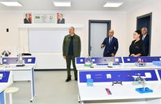 Президент Ильхам Алиев и Первая леди Мехрибан Алиева приняли участие в открытии после капитального ремонта полной средней школы номер 2 в Лачине (ФОТО)