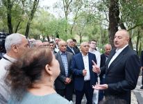 Президент Ильхам Алиев и Первая леди Мехрибан Алиева ознакомились с работой, проделанной в селе Забух Лачинского района, и встретились с жителями (ФОТО/ВИДЕО)