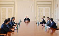 President Ilham Aliyev receives ministers of Turkic states participating in events held in Baku (PHOTO)