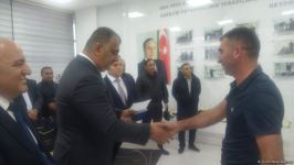 Another group of families resettled in Azerbaijan's Fuzuli receive keys to their houses (PHOTO)
