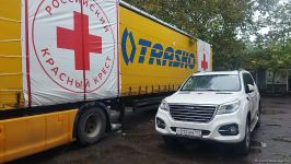 Food cargo from Russian Red Cross Society lingers for entry to Azerbaijan's Khankendi