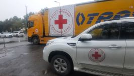 Food cargo from Russian Red Cross Society lingers for entry to Azerbaijan's Khankendi