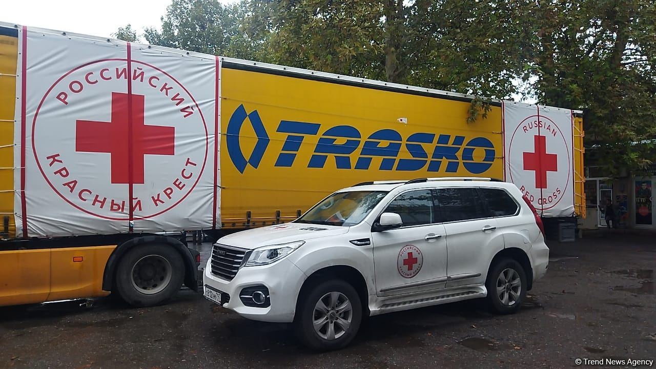 Food cargo from Russian Red Cross Society lingers for entry to Azerbaijan's Khankendi