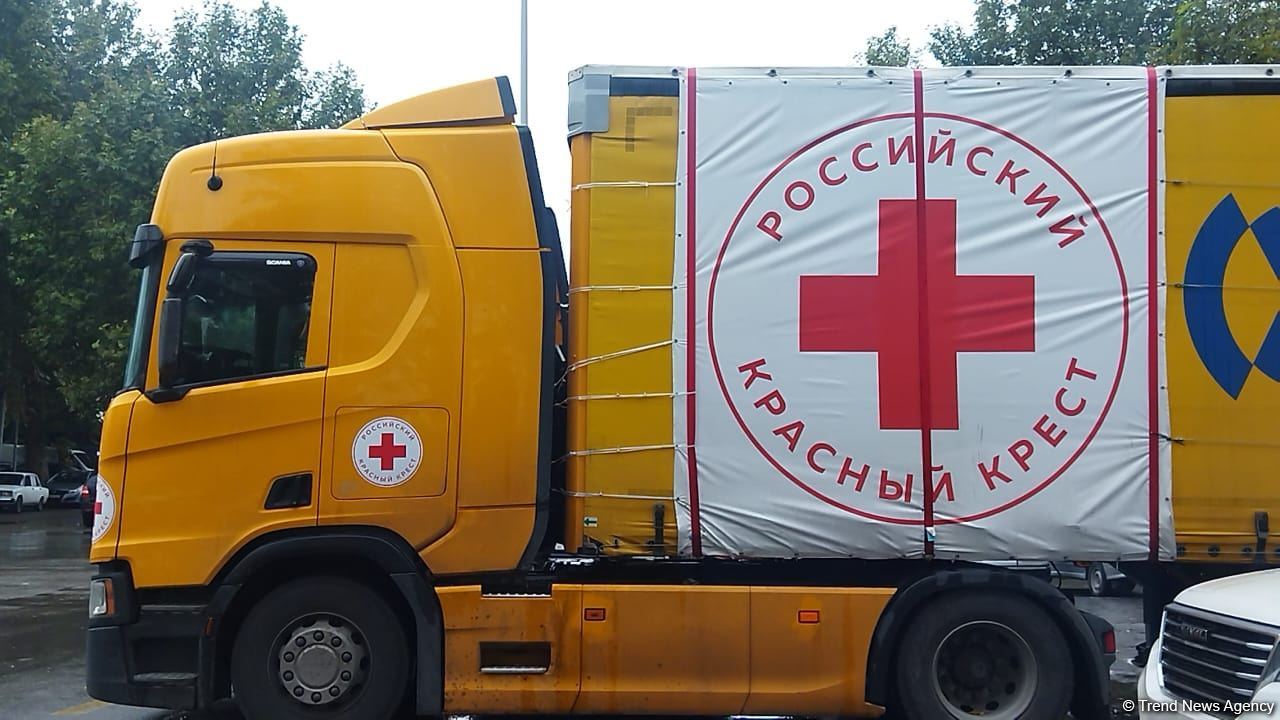 Food cargo from Russian Red Cross Society lingers for entry to Azerbaijan's Khankendi