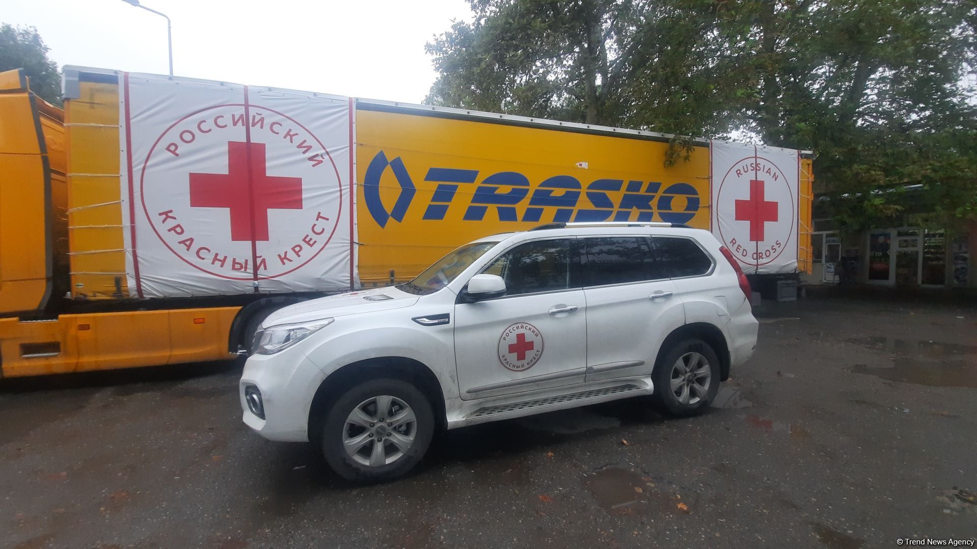 Food cargo from Russian Red Cross Society lingers for entry to Azerbaijan's Khankendi