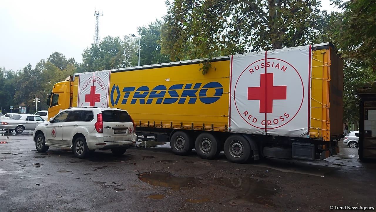 Food cargo from Russian Red Cross Society lingers for entry to Azerbaijan's Khankendi