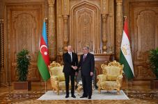 President Ilham Aliyev, President Emomali Rahmon hold one-on-one meeting (PHOTO/VIDEO)