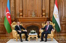President Ilham Aliyev, President Emomali Rahmon hold one-on-one meeting (PHOTO/VIDEO)